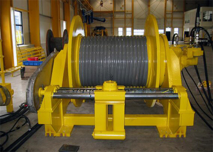 Large Size 35Ton Wire Rope Winch With Spooling Device Oil Mill Use