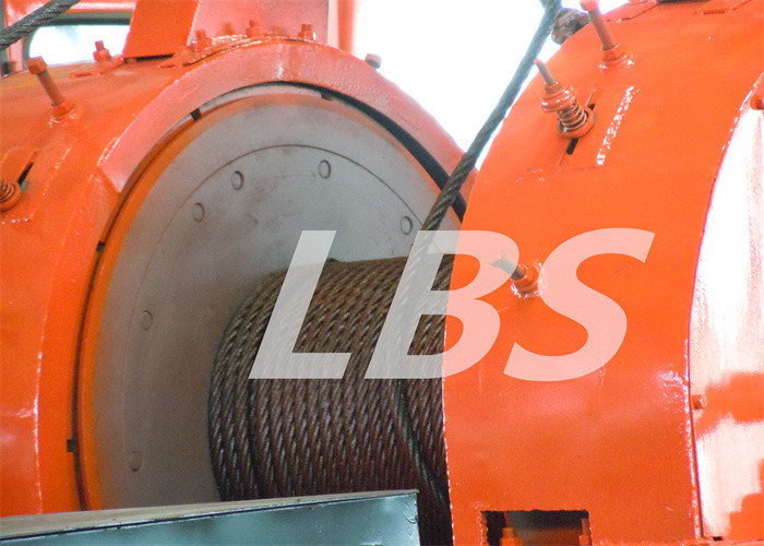 Hoist Winding 20 Tons Oil Rig Drawworks , Steel Rope Winch Single Drum