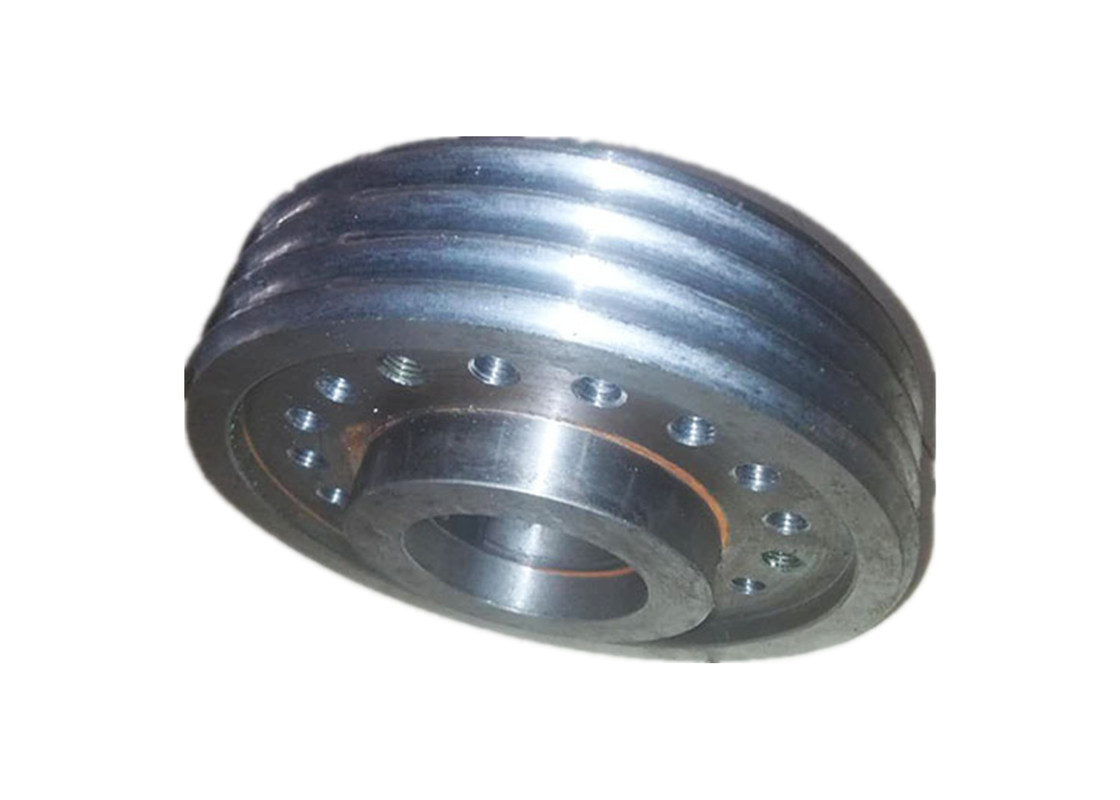 High Polymer 50m Capcacity Grooved Winch Drum , Metal Cable Drum For