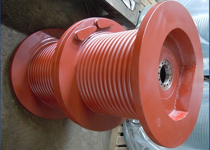 Lebus 200m Wire Rope Drum , Grooved Winch Drum For Marine Winch
