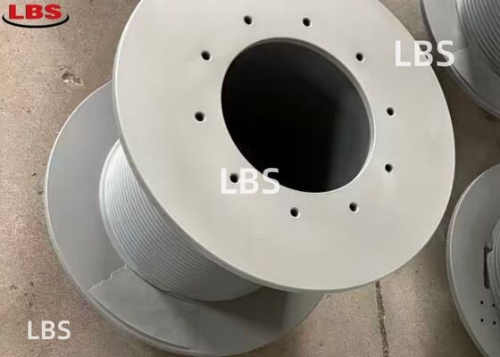 Q355B Alloy Steel Lebus Grooved Winch Drum Outer Diameter 280mm for Marine Hoist & Shipboard Cranes