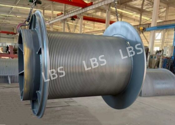Double‑Folded Lebus Grooved Winch Drum for Neat Multi‑Layer Wire‑Rope Spooling
