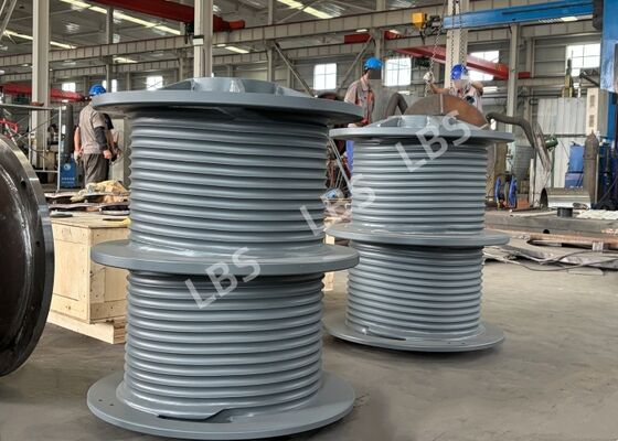 Bolted-on 60° Folded Lebus Grooved Double Drum for 24mm Wire Rope