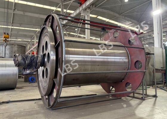 Heavy Duty Lebus Double Helix Grooved Winch Drum Assembly for Offshore Lifting, Single Layer Winding