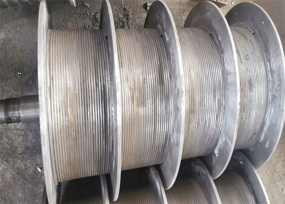 Multi Rope Multi Drum Lifting Winch Drum With Lebus Grooves For Wall Cleaning Machine