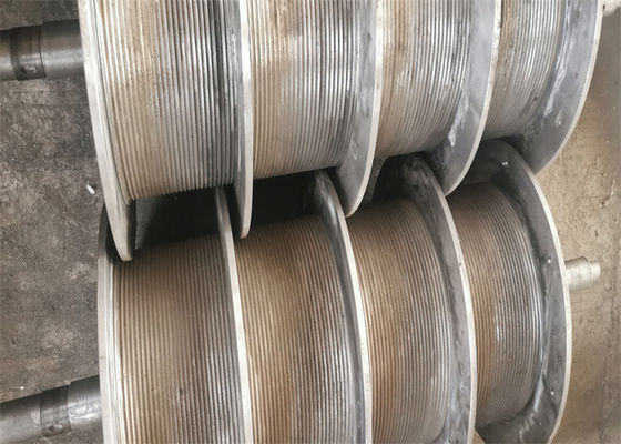 Multi Rope Multi Drum Lifting Winch Drum With Lebus Grooves For Wall Cleaning Machine