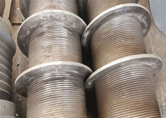 Multi Rope Multi Drum Lifting Winch Drum With Lebus Grooves For Wall Cleaning Machine