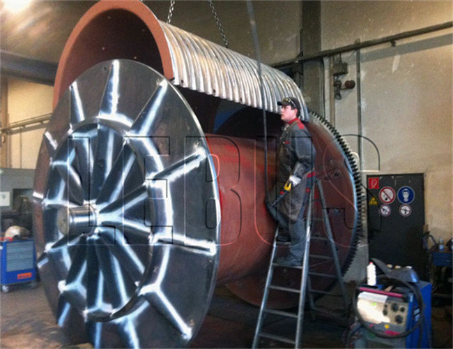 900mm Diameter Grooved Winch Drum 200KN Gray Color With Sleeves